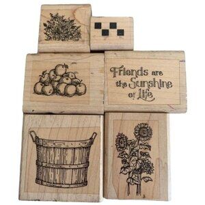 Stampin Up Friends Are The Sunshine Of Life 6-Pc Rubber Stamp Set Craft Art Fun